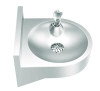 Wall-Mounted Indoor/Outdoor Water Fountain, Single-Level, Non-Filtered, Non-Refrigerated, Silver