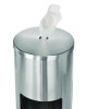 Stainless Steel 7 Gal Trash Can With Gym Disinfecting Wipes Dispenser