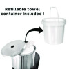 Stainless Steel 7 Gal Trash Can With Gym Disinfecting Wipes Dispenser