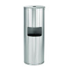 Stainless Steel 7 Gal Trash Can With Gym Disinfecting Wipes Dispenser