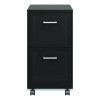 Two-Drawer Mobile Vertical File, 2 Letter-Size File Drawers, 14.25 x 18 x 26.7, Black