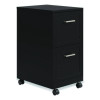 Two-Drawer Mobile Vertical File, 2 Letter-Size File Drawers, 14.25 x 18 x 26.7, Black