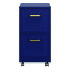 Two-Drawer Mobile Vertical File, 2 Letter-Size File Drawers, 14.25 x 18 x 26.7, Navy