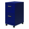 Two-Drawer Mobile Vertical File, 2 Letter-Size File Drawers, 14.25 x 18 x 26.7, Navy