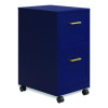 Two-Drawer Mobile Vertical File, 2 Letter-Size File Drawers, 14.25 x 18 x 26.7, Navy