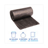 High-Density Can Liners, 60 Gal, 14 Mic, 38" x 58", Black, Perforated Roll, 25 Bags/Roll, 8 Rolls/Carton
