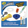 Colourwhirls Toy With (1) Rip-Cord Spinner And (1) Ultra-Clean Washable Marker, Ages 6 And Up, 4 Pieces