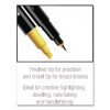 Intensity Dual-Tip Highlighters, Assorted Ink Colors, Chisel/Needle Tips, Black Barrel, 6/Pack