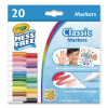 Color Wonder Mess-Free Markers, Broad Bullet Tips, Assorted Colors, 20/Pack