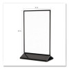 Tabletop Sign And Menu Holder, 4 x 6 Insert, Clear With Black Frame