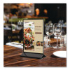 Tabletop Sign And Menu Holder, 4 x 6 Insert, Clear With Black Frame