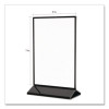 Tabletop Sign And Menu Holder, 5 x 7 Insert, Clear With Black Frame