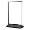 Tabletop Sign And Menu Holder, 5 x 7 Insert, Clear With Black Frame