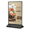Tabletop Sign And Menu Holder, 8.5 x 11 Insert, Clear With Black Frame