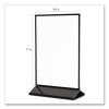 Tabletop Sign And Menu Holder, 8.5 x 11 Insert, Clear With Black Frame