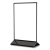 Tabletop Sign And Menu Holder, 8.5 x 11 Insert, Clear With Black Frame