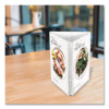 Tabletop Three-Sided Sign Holder, 4 x 6 Insert, Clear