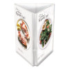 Tabletop Three-Sided Sign Holder, 4 x 6 Insert, Clear