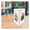 Tabletop Three-Sided Sign Holder, 5 x 7 Insert, Clear