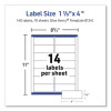 Matte Clear Address Labels With Sure Feed Technology, Inkjet/Laser, 1.33 x 4, 14/Sheet, 10 Sheets/Pack