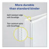 Durable View Binder With Durahinge And Ezd Rings, 3 Rings, 1.5" Capacity, 11 x 8.5, White, 12/Carton