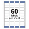 Easy Peel Return Address Labels With Sure Feed Technology, Inkjet, 0.66 x 1.75, Matte Clear, 60/Sheet, 10 Sheets/Pack