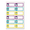 No-Iron Fabric Labels, Character/Colored Border, Handwrite Only, 0.75 x 1.75, White, 12/Sheet, 2 Sheets/Pack
