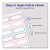 No-Iron Fabric Labels, Pastel Borders, Handwrite Only, 0.75 x 1.75, White, 12/Sheet, 2 Sheets/Pack