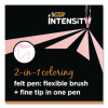 Intensity Fineliner Dual Tip Felt Pen, Stick, Fine 0.7 Mm Bullet, Variable Brush, Assorted Pastel Ink/Barrel Colors, 6/Pack