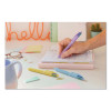 4-Color Multi-Color Ballpoint Pen, Retractable, Medium 1 Mm, Black/Blue/Green/Red Ink, Assorted Pastel Barrel Colors, 3/Pack