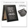 Double Sided A-Frame Chalkboard And Menu Holder, Black/Clear 8.5 x 11 Surface, Black Frame, 11 x 14