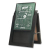 Double Sided A-Frame Chalkboard And Menu Holder, Black/Clear 8.5 x 11 Surface, Black Frame, 11 x 14