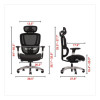 Minverva Pro Multifunction Chair, Supports Up To 275 Lb, 17.7" To 21.4" Seat Height, Black Seat, Black Back, Black Base