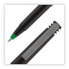 Rollerball Pen, Stick, Fine 0.7 Mm, Green Ink, Black/Green Barrel, Dozen