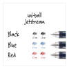Jetstream Form-Fitting Comfort Grip Hybrid Gel Pen, Stick, Medium 1 Mm, Black Ink, Black/Silver Barrel, Dozen