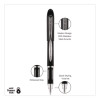 Jetstream Form-Fitting Comfort Grip Hybrid Gel Pen, Stick, Medium 1 Mm, Black Ink, Black/Silver Barrel, Dozen