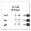Jetstream Form-Fitting Comfort Grip Hybrid Gel Pen, Stick, Fine 0.7 Mm, Blue Ink, Black/Silver/Blue Barrel, Dozen