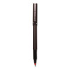 Deluxe Rollerball Pen, Stick, Micro 0.5 Mm, Red Ink, Metallic Gray/Black/Red Barrel