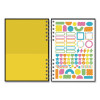Twin-Wire Journal, Open Diary Format, Assorted Cover Colors, (90) Assorted Color 8.5 x 6.5 Sheets, 2/Pack
