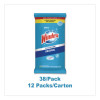 Glass And Surface Wet Wipe, Cloth, 7 x 8, Unscented, White, 38/Pack, 12 Packs/Carton