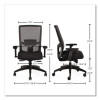 Workspace2.0 500 Series Task Chair, Supports Up To 300 Lb, 17.8" - 22.8" Seat Height, Black Fabric Seat/Mesh Back, Black Base
