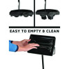 Manual Triple Brush Carpet And Floor Sweeper, 42.5" Handle, Black