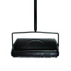Manual Triple Brush Carpet And Floor Sweeper, 42.5" Handle, Black