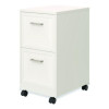 Two-Drawer Mobile Vertical File, 2 Letter-Size File Drawers, 14.25 x 18 x 26.7, Pearl White