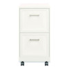 Two-Drawer Mobile Vertical File, 2 Letter-Size File Drawers, 14.25 x 18 x 26.7, Pearl White
