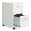 Two-Drawer Mobile Vertical File, 2 Letter-Size File Drawers, 14.25 x 18 x 26.7, Pearl White