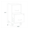 Two-Drawer Mobile Vertical File, 2 Letter-Size File Drawers, 14.25 x 18 x 26.7, Pearl White