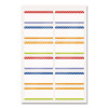 No-Iron Fabric Labels, Multicolored Border, Handwrite Only, 0.75 x 1.75, White, 12/Sheet, 2 Sheets/Pack