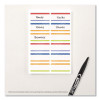 No-Iron Fabric Labels, Multicolored Border, Handwrite Only, 0.75 x 1.75, White, 12/Sheet, 2 Sheets/Pack