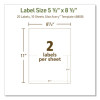 Ecofriendly Recycled Shipping Labels, Inkjet/Laser, 5.5 x 8.5, White, 2/Sheet, 10 Sheets/Pack